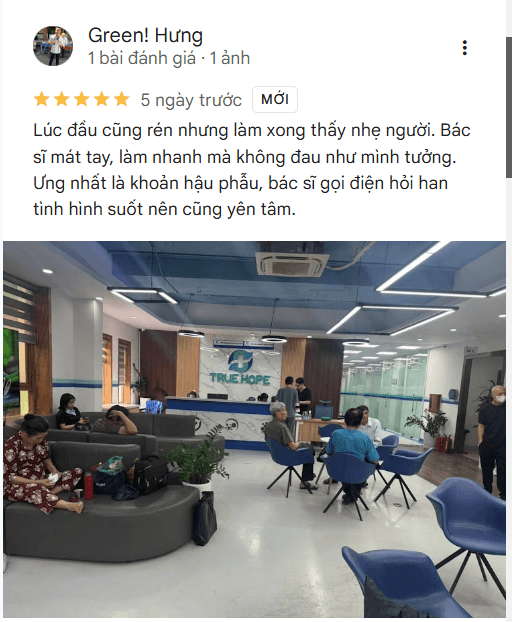 Ảnh khách hàng chụp tại phòng khám TRUE HOPE
